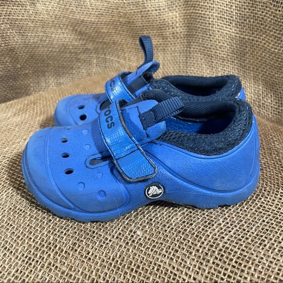 CROCS Shoes Crocs Clog Sandal Hook Loop Blue Foam Slip On Shoe